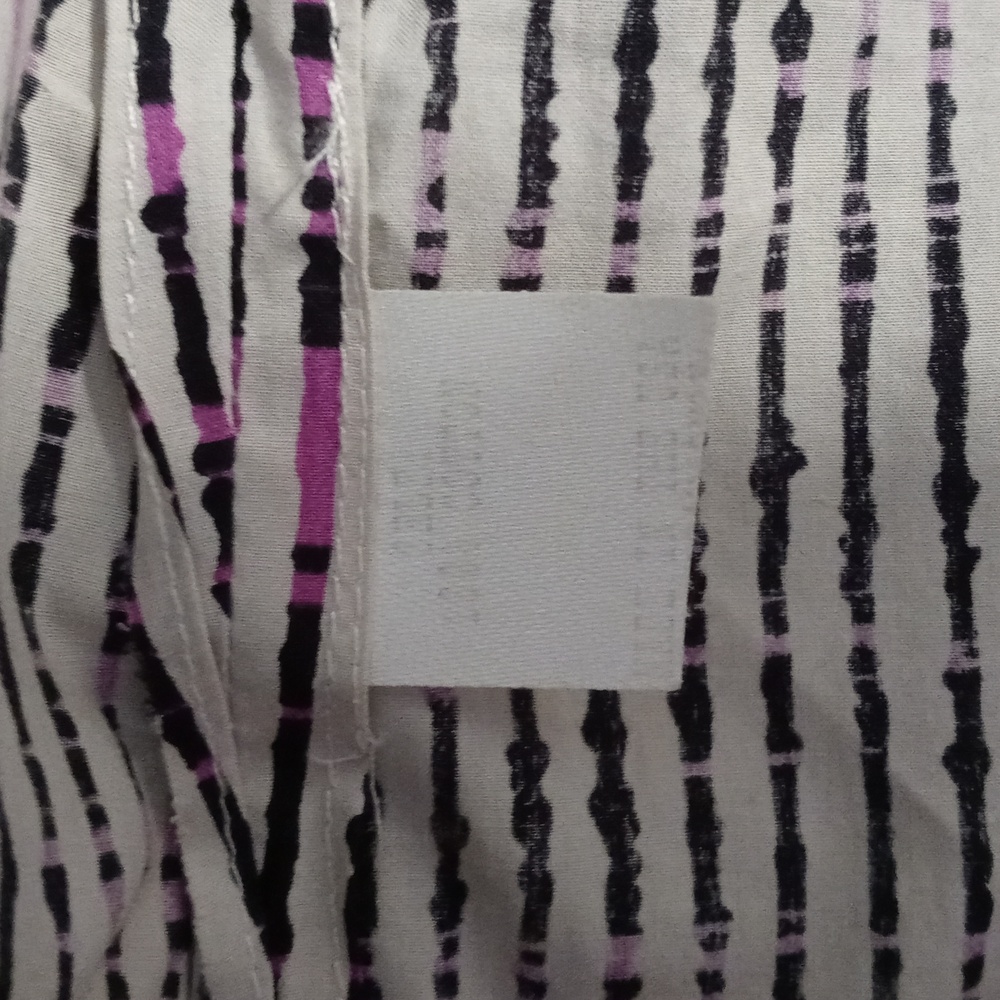 💘Carolina Herrera💘 - Black/White/Pink Stripe Pleated Cotton Midi Dress - Picture 12 of 15